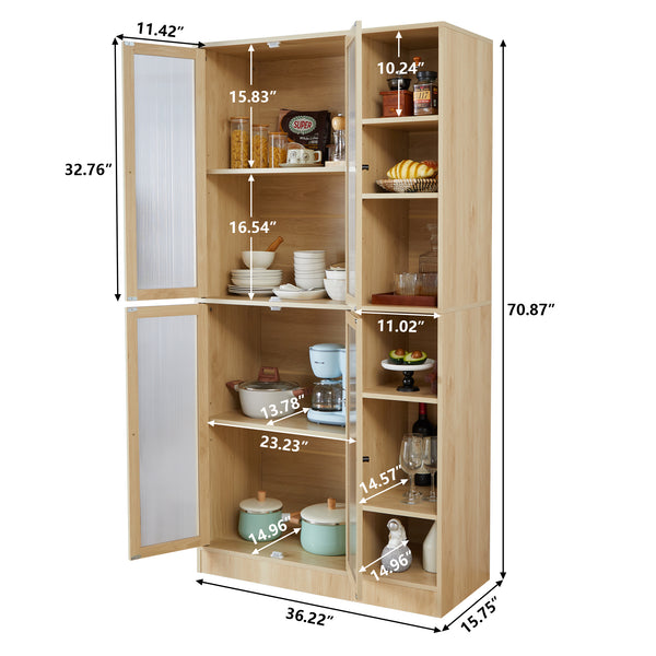Natural wood finish cabinet